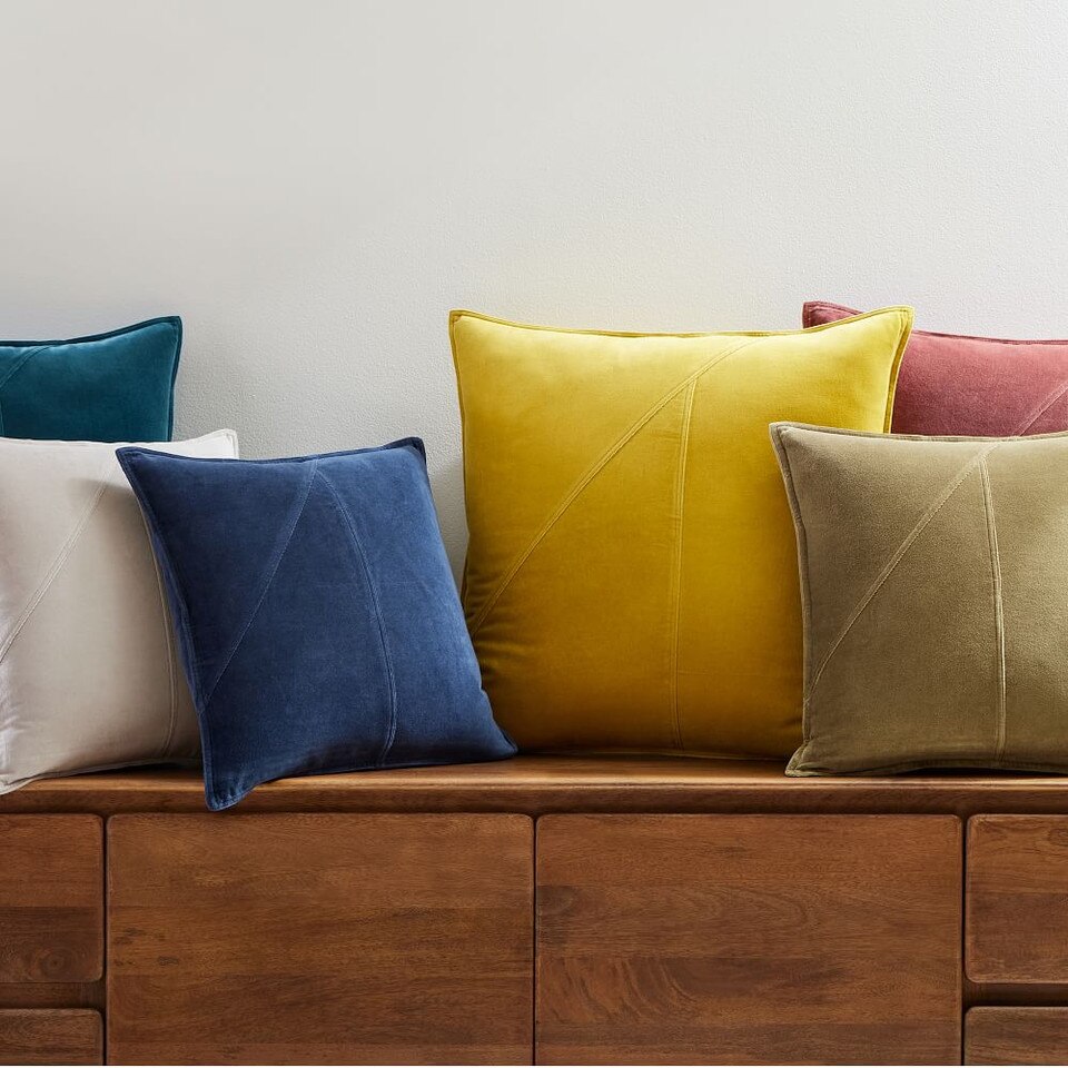 Washed Cotton Velvet Cushion Covers West Elm Australia